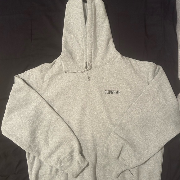 Supreme Light Gray Pullover Hoodie